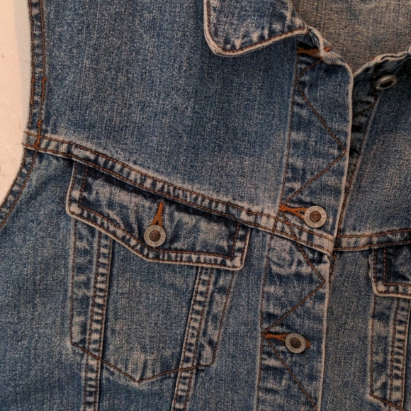 LEVI VINTAGE SILVER TAB DENIM VEST - Picture 3 of 7